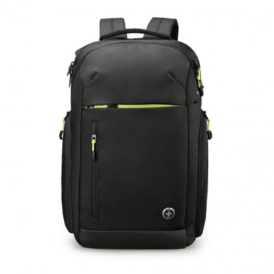 Swissdigital Java Bag Backpack – 17" Laptop, USB Charging, RFID Protection, Extra Large Capacity, Anti-Theft, SDD Finder