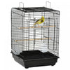 Pawhut 23\" Bird Cage Flight Parrot House Cockatiels Playpen With Open Play Top And Feeding Bowl Perch Pet Furniture Black