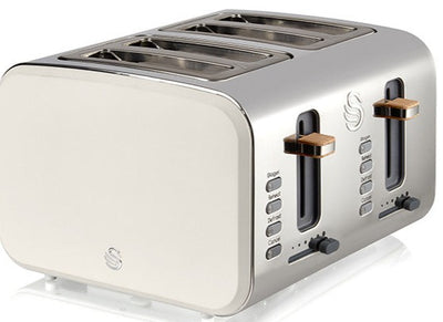 Salton Swan Nordic 4-Slice Toaster - ST14620WHTN|Grille-pain Swan à 4 tranches de style nordique - ST14620WHTN