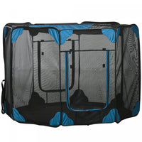 Pawhut Portable Outdoor Cat Playpen, Exercise Pen Kennel With Carrying Bag, Zippered Cover, Water-re