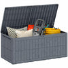 Outsunny 180 Gallon Resin Deck Box, Lockable Outdoor Storage Box