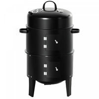 Outsunny Vertical Charcoal BBQ Smoker, 3-in-1 16
