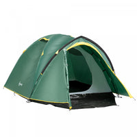 Outsunny 2-3 Person Camping Tent With Weatherproof Vestibule, 2 Rooms, Backpacking Tent With 2 Mesh