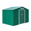 Outsunny 9' X 6' Garden Storage Shed With Floor Foundation, Metal Tool Storage House With Double Doors For Outdoor Patio Yard, Green