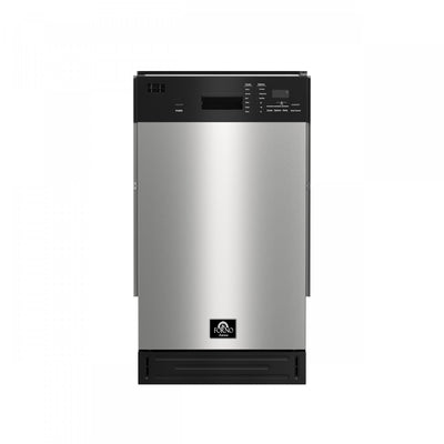 Forno Polo 18 in. Dishwasher in Stainless-Steel, Front Control, 8 Place Settings, 52 dBa - FDWBI8041-18S | Lave-vaisselle Polo de 18 po en acier inoxydable, commandes en facade, 8 couverts, 52 dBa – FDWBI8041-18S