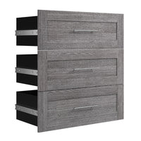 Bestar Pur 3 Drawer Set for 36 W Closet Organizer - Bark Grey