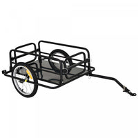 Aosom Bicycle Cargo Trailer, Utility Bike Cart, Travel Luggage Carrier