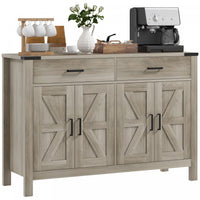HOMCOM Sideboard Buffet Cabinet w/ Drawers and Shelves, Farmhouse Sideboard