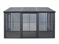 Florence - Wall Mounted Solarium 10x12 Metal Roof In Black