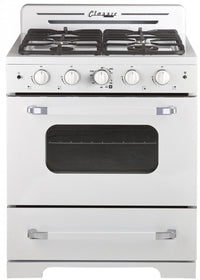 Classic Retro by Unique 30-Inch Convection Gas Range - UGP-30CR W 