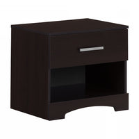 Gramercy 1-Drawer Nightstand End Table with Storage - Chocolate