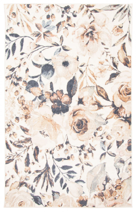 Rosette Ivory Area Rug - 5'0\" X 8'0\"  