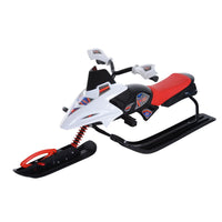 Soozier Snow Racer Sleds For Kids With Padded Rubber Seat, Snow Motor With Wind Shield Handle And An