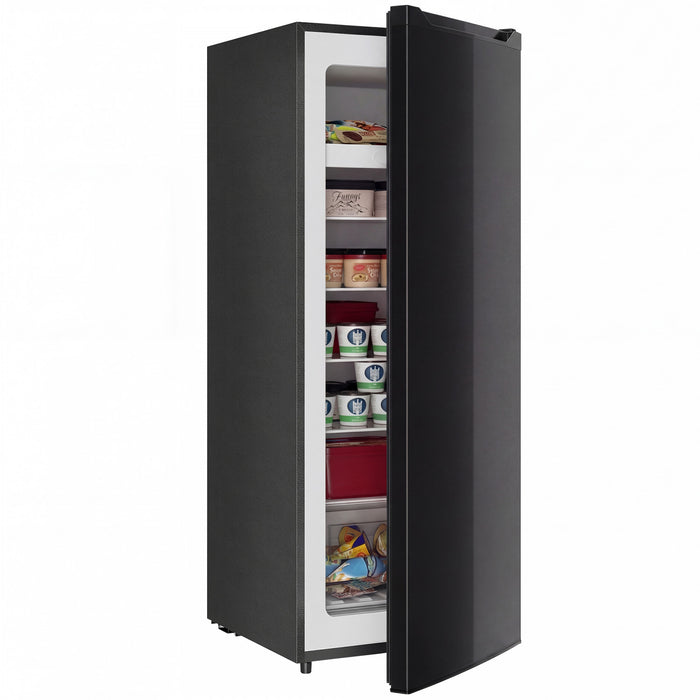 HOMCOM 7.0 Cu.Ft Upright Freezer, Compact Stand Up Freezer for Home, Black