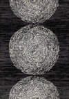 Florence Black Grey White Tree Ring Design Rug, 5'3\" x 7'4\" Indoor Area Rug