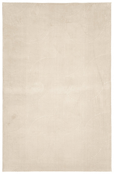 Elion Contemporary Cream Washable Rug 5'0\" x 7'6\" Indoor Area Rug