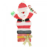 Outsunny 3ft Lighted Santa Claus, Christmas Decoration for Indoor Outdoor