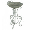Outsunny Metal Bird Bath For Outdoors, 19.3\" Birdbath With Bird Statues