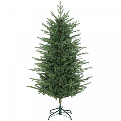HOMCOM 5 ft Christmas Tree, Full Realistic Ponderosa Fir, Easy Assembly