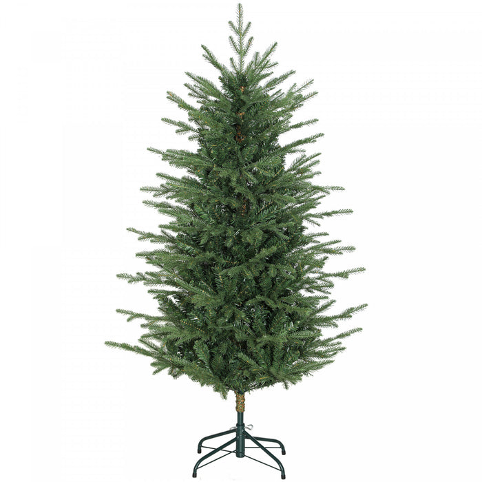 HOMCOM 5 ft Christmas Tree, Full Realistic Ponderosa Fir, Easy Assembly