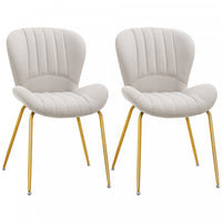 HOMCOM Dining Chairs Set of 2 with Cushioned Backrest