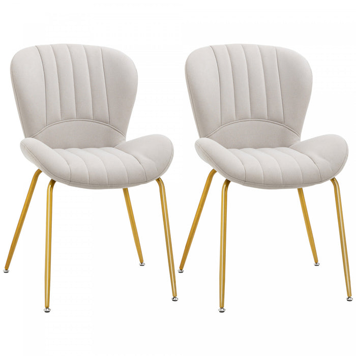 HOMCOM Dining Chairs Set of 2 with Cushioned Backrest