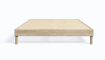 Smart Base Essential Full Metal Platform Bed Frame - Natural | Cadre de lit plateforme double Smart Base Essential en métal - naturel