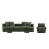 Verandah Mid-Century Modern 2-Piece Sofa Set in Olive Green