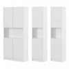 Liora Set Of Bookcase And 2 2-door Narrow Bookcases - Pure White 