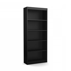 Axess 5-Shelf Bookcase - Pure Black
