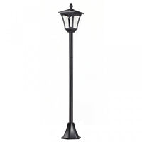 Outsunny Outdoor Garden Solar Post Lamp, Light Sensor Dimmable LED Lantern Bollard Pathway 63