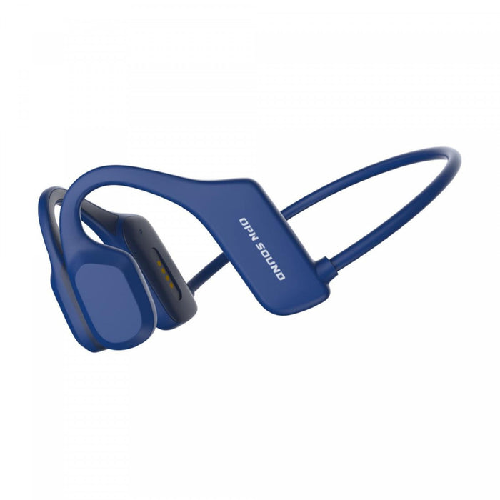 OPN Sound Swym OS3000BU Bluetooth Bone-Conduction Blue Neckband Headphones with Microphone & MP3 Storage