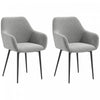 HOMCOM Dining Chairs Set of 2, Upholstered Kitchen Chairs with Backrest