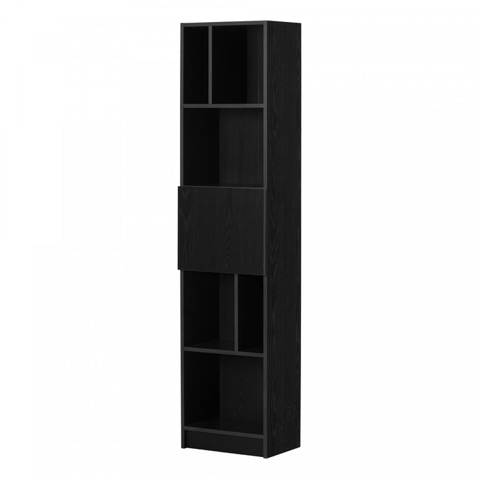 Liora 5-shelf Narrow Bookcase - Black Oak 