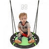 Qaba Saucer Tree Swing Set for Kids, 24 inch Round Flying Swing Seat with Adjustable Hanging Ropes, 154 lbs Weight Capacity Children Net Swing for Outdoor, Backyard, Green
