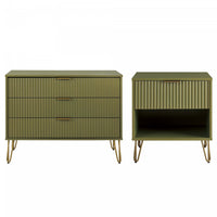 Dumbo Modern 2-Piece Dresser Set in Olive Green 