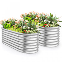 Costway 2 Pcs Raised Garden Bed Kit Planter Raised Garden Boxes Outdoor 65