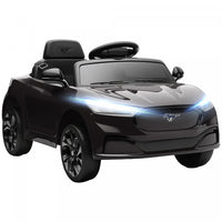 Qaba Ride On Car for Kids, Licensed Ford Mustang Mach-E 12V Electric Car with Remote Control, Music, Lights, Suspension Wheels, Battery Powered Vehicle for 3–5 Years, Black