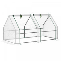 Outsunny 6' X 3' X 3' Portable Tunnel Greenhouse Outdoor Garden Mini With Large Zipper Doors & Water