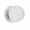 Dainolite Burlat 1 Light Wall Sconce Polished Chrome White Glass Lamp