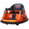 Aosom 12v Bumper Car Electric Powered Ride-On Car For Kids, 360° Rotation Kids Car With Remote Control, Safety Belt, Led Lights, And Music For Toddlers 1.5-5 Years Old, Orange