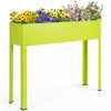 Costway 40\" Raised Garden Bed With Legs Metal Elevated Planter Box Drainage Hole Backyard Green