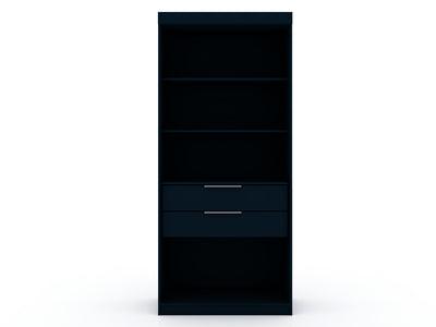 Mulberry Contemporary Modern 36" Wardrobe Closet in Midnight Blue | Armoire contemporaine moderne Mulberry 36" en bleu minuit