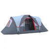 Outsunny 5-6 Person Outdoor Camping Tent, Family Tent W/ Light Hook, Grey