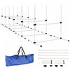 Pawhut 39\"L Dog Agility Training Equipment for Large Medium Small Dog, 6 PCS Adjustable Height Hurdles for Agility Training, Obstacle Course Starter Kit, 6KG Net Wight, White