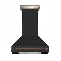Forno Aria 30 Inch Wall-Mounted Range Hood, Black- FRHWM5095-30BLK 