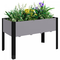 Outsunny Raised Garden Bed, Elevated Planter Box, 47