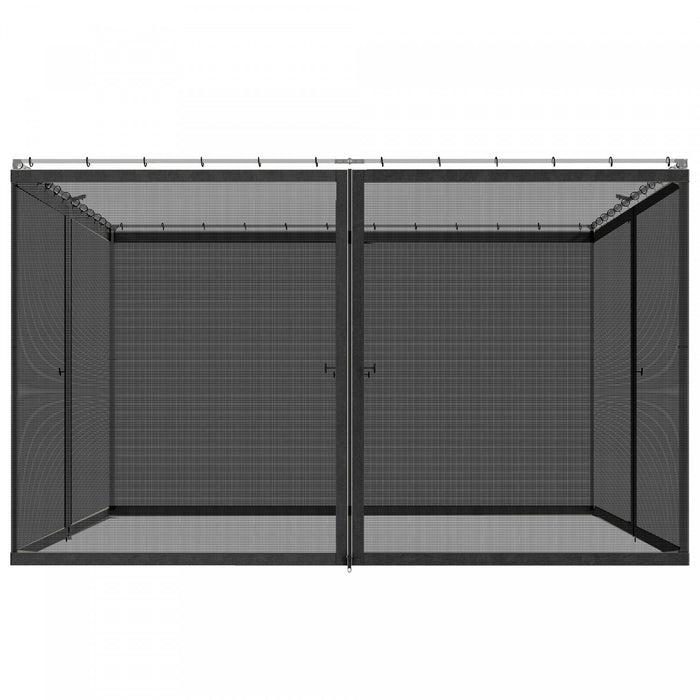 Outsunny 12' x 12' Gazebo Replacement Mosquito Netting Screen Walls, Black