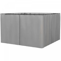 Outsunny 10' X 10' Universal Gazebo Sidewall Set With 4 Panels, Hooks/c-rings Included For Pergolas