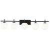 Dainolite Vivaldi 5 Light Vanity Light Matte Black Lamp